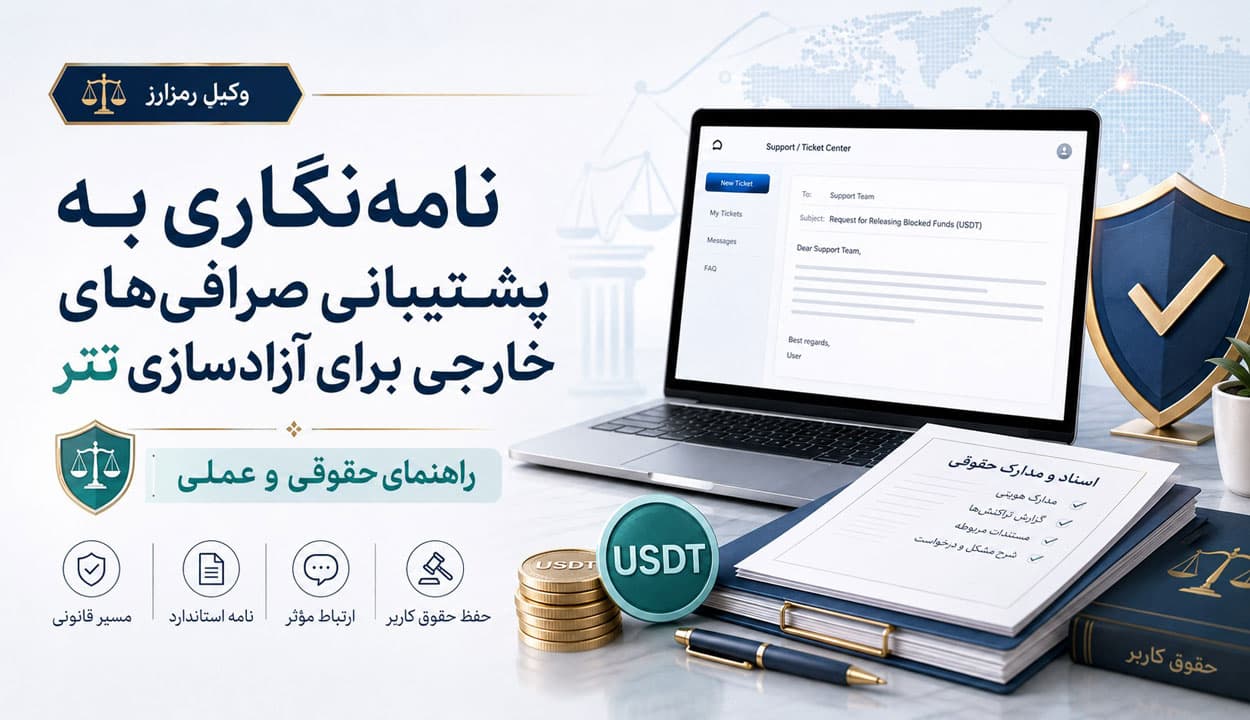 نامه‌ نگاری به پشتیبانی صرافی‌ برای آزادسازی تتر